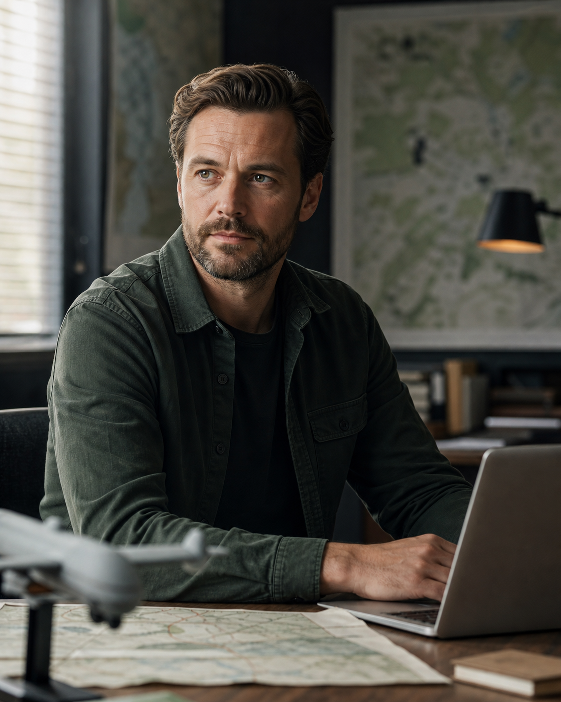Portret van Daan Vermeer, uitleggids voor militaire drones